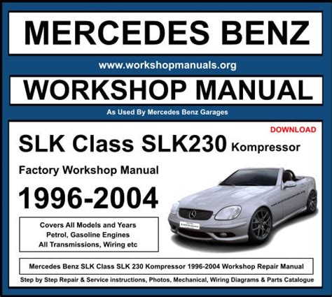 mercedes benz slk repair manual Kindle Editon