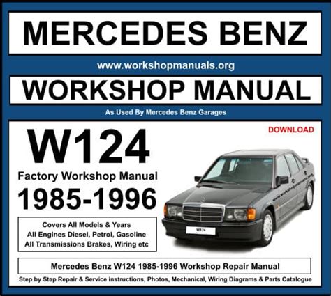 mercedes benz w1240 repair manual Kindle Editon