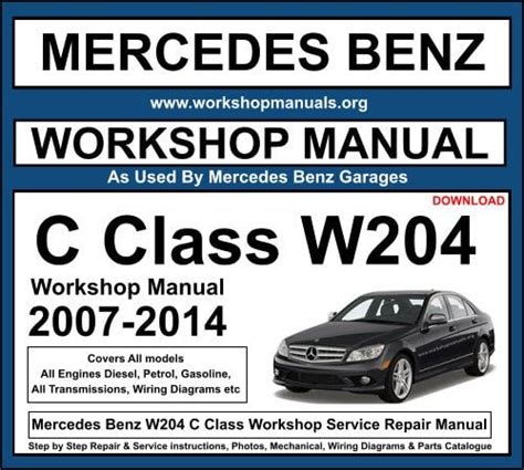 mercedes c class w204 manual PDF