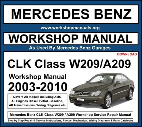 mercedes clk w209 owners manual PDF