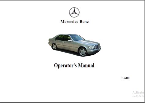 mercedes s class owners manual pdf Doc