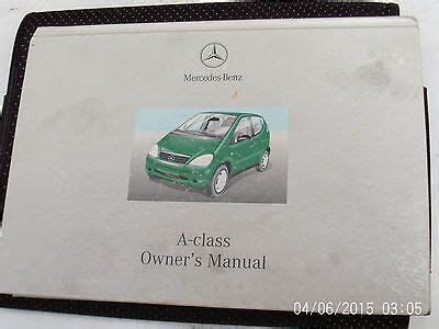 mercedes w168 user manual PDF