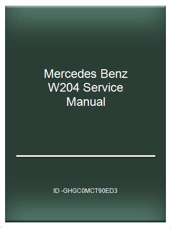 mercedes w204 service Ebook Kindle Editon