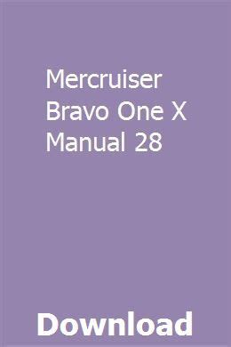 mercruiser bravo one x manual 28 PDF