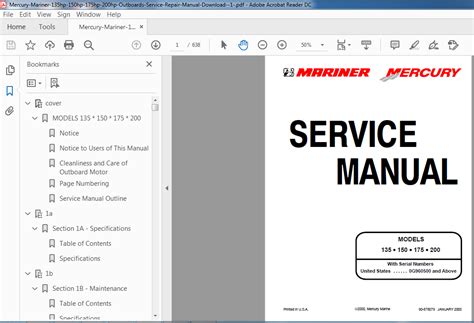 mercury 135hp service manual pdf PDF