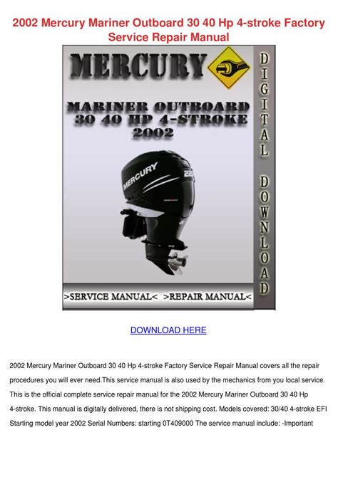 mercury 40 hp outboard for user guide PDF