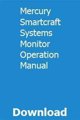 mercury smartcraft systems monitor operation Doc