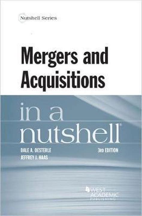 mergers and acquisitions in a nutshell Kindle Editon