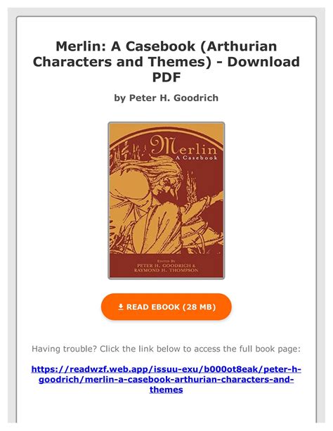 merlin a casebook arthurian characters and themes PDF