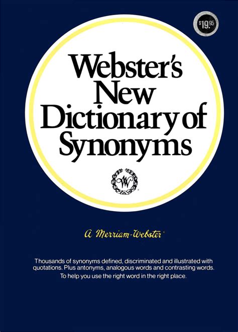 merriam webster dictionary of synonyms Kindle Editon
