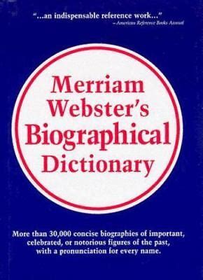 merriam websters biographical dictionary Epub