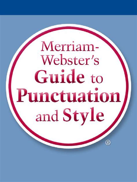 merriam websters guide to punctuation and style PDF