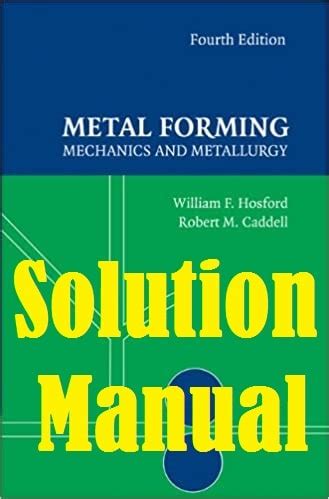 metal forming hosford solution manual PDF