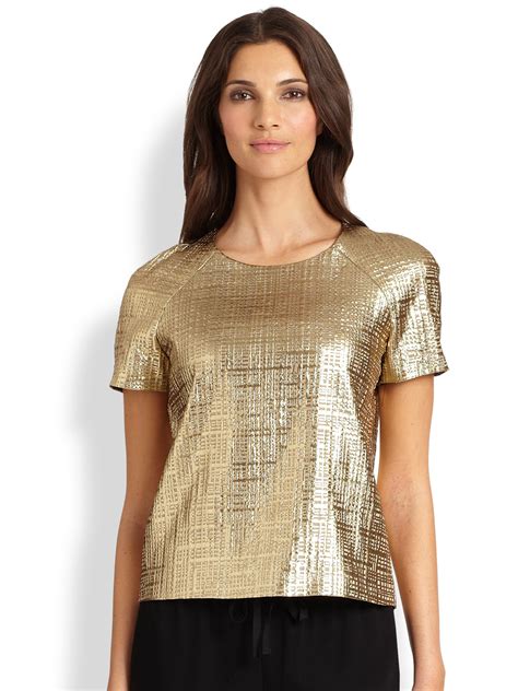 metallic shirt womens