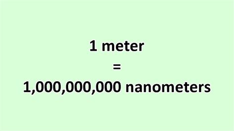 meter nanometer