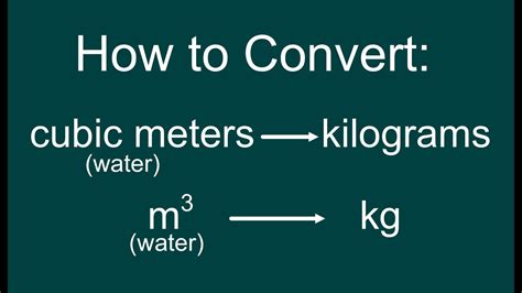 meters cubed to kg