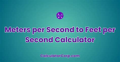 meters per second to feet per second