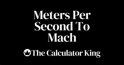 meters per second to mach