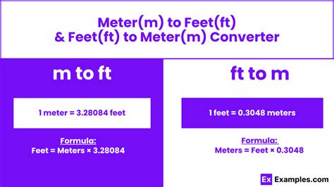 meters to ft formula