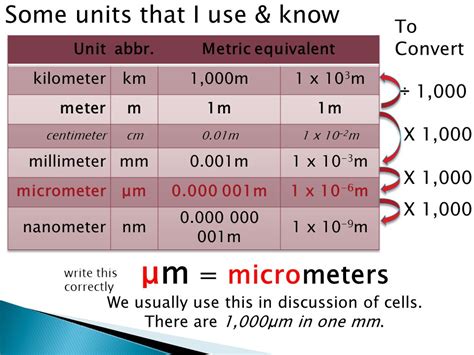 meters to micro meters