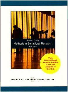 methods in behavioral research 10th edition PDF