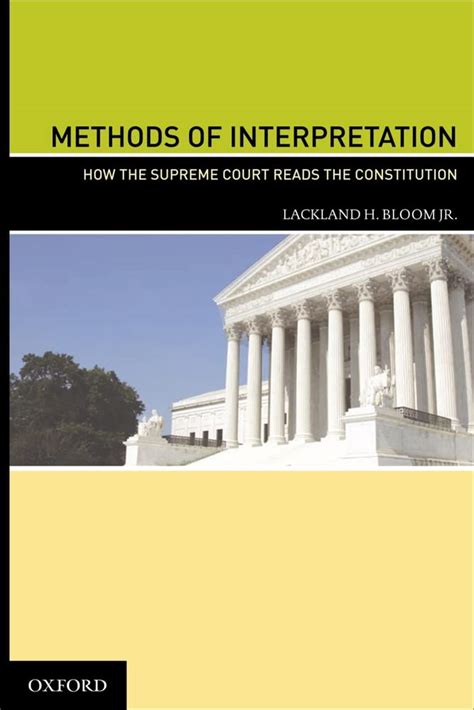 methods of interpretation how the supreme court reads the constitution PDF