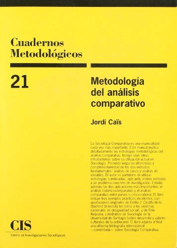 metodologia del analisis comparativo cuadernos metodologicos Epub