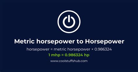 metric horsepower to horsepower