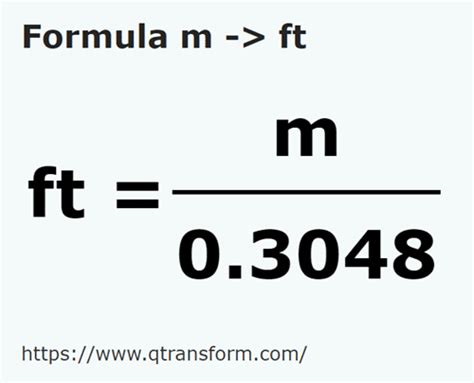 metros a ft