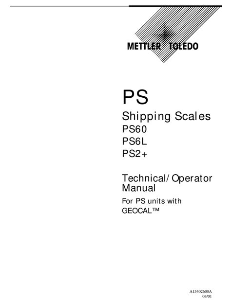 mettler toledo ps60 ps6l ps2 user guide Doc