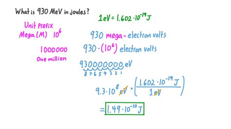 mev to joules