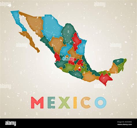 mexico map poster