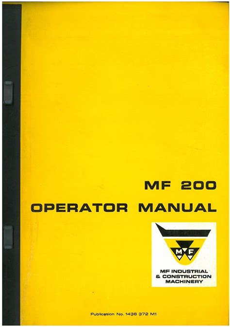 mf 200 dozer manual Kindle Editon