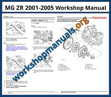 mg zr workshop manual Kindle Editon
