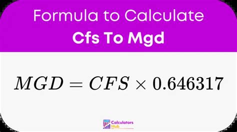 mgd to cfs conversion