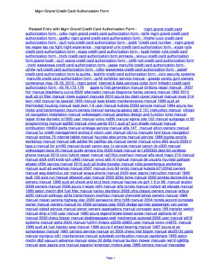 mgm grand credit card authorization form PDF