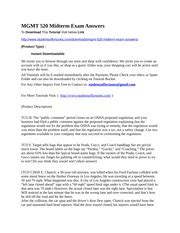 mgmt 520 midterm exam answers Doc
