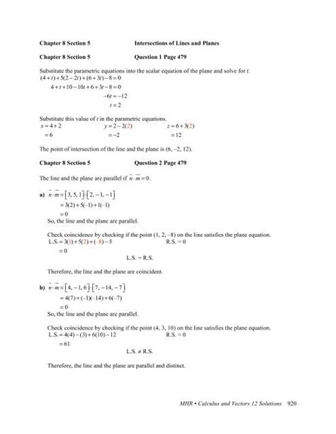 mhr calculus and vectors 12 solutions chapter 8 Epub