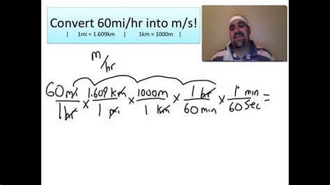 mi/hr to m/sec