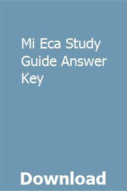 mi eca study guide answer key Reader