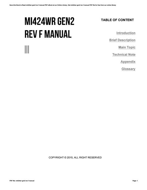 mi424wr gen2 manual pdf Kindle Editon