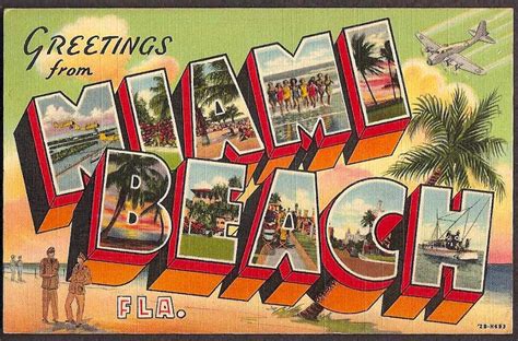 miami beach in vintage postcards postcard history Doc