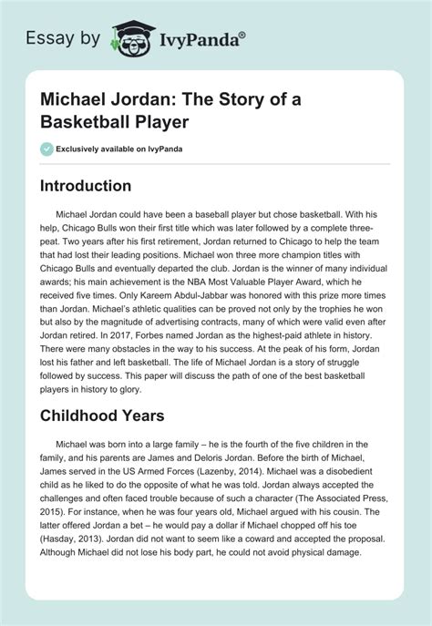 michael jordan essay paper Doc