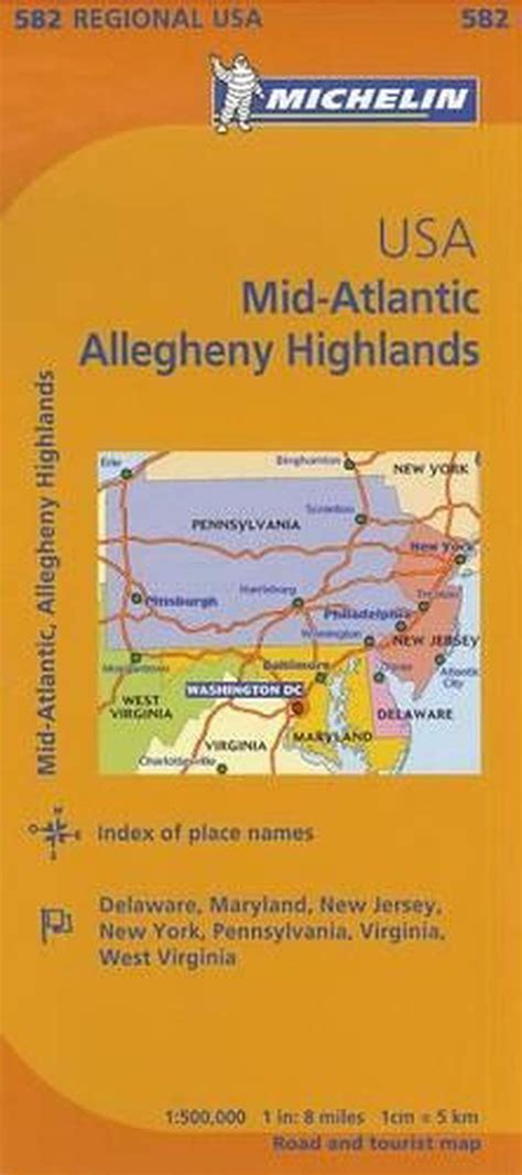 michelin mid atlantic allegheny highlands tourismuskarte Kindle Editon