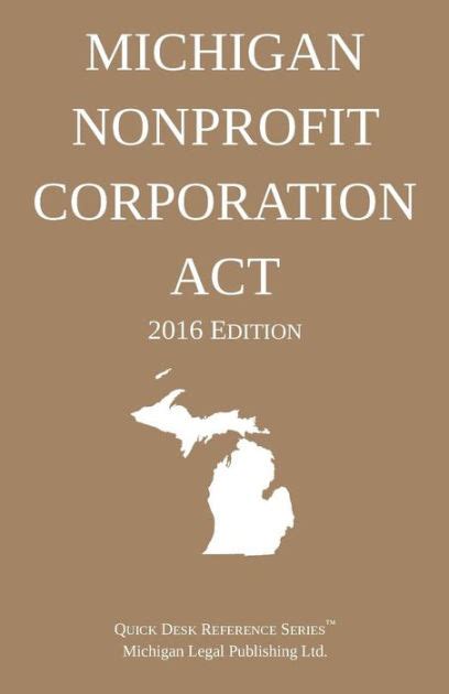michigan nonprofit corporation act 2016 PDF