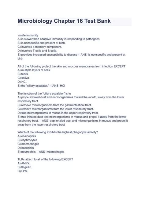 microbiology chapter 16 test Doc