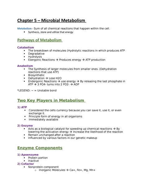 microbiology chapter 5 microbial metabolism test Epub
