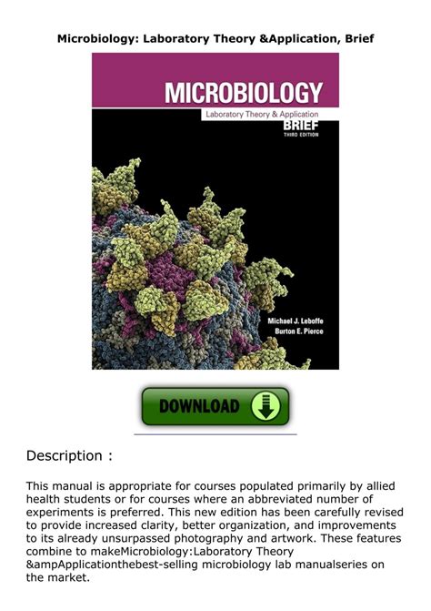 microbiology lab theory and application brief edition pdf Epub