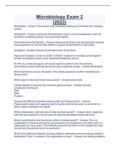 microbiology practice exam chapter 9 Doc