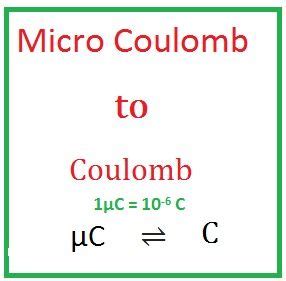 microcoulomb to coulomb